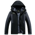 thumbnail image 1 of Winter Plus Velvet Mountain Jackets Mens Hiking Jackets Outdoor Removable Hooded Coats Ski Snowboard Parka Winter Outwear 9XL, 1 of 4