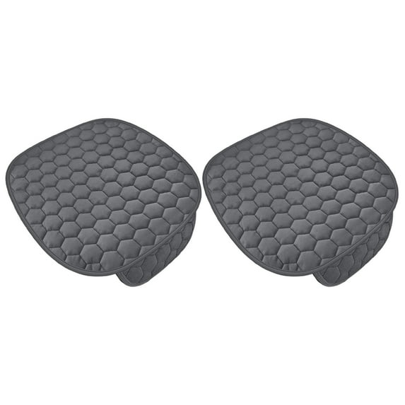 Winter Plush Car Seat Cushion 2pc Set, No Backrest, Warm & Comfortable Auto Seat Pad, Non-Binding Heated Seat Cushion for Car, Truck, SUV, Winter Travel
