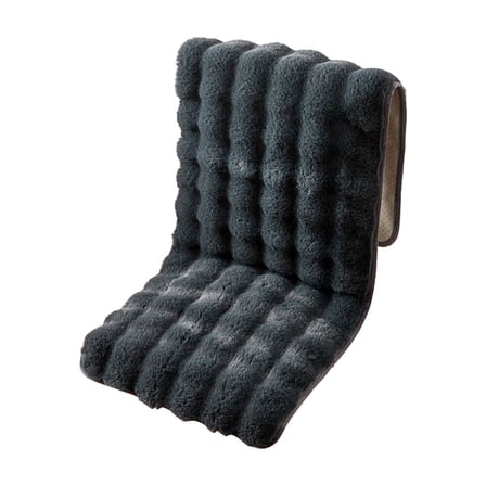 Winter Plush Cushion Non-Slip Thickened Chair Pad with Backrest Seat Cushion Bench Cushion Stool Cushion One-Piece Cushion for Indoor Outdoor Use Dark Gray