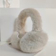thumbnail image 1 of Winter Plush Ear Warm Earmuffs Blue Furs Faux Mink Earmuffs Women's Cycling Skiing Cold Earbags Sweet Girl All-match Commuting (Shallow Khaki), 1 of 7