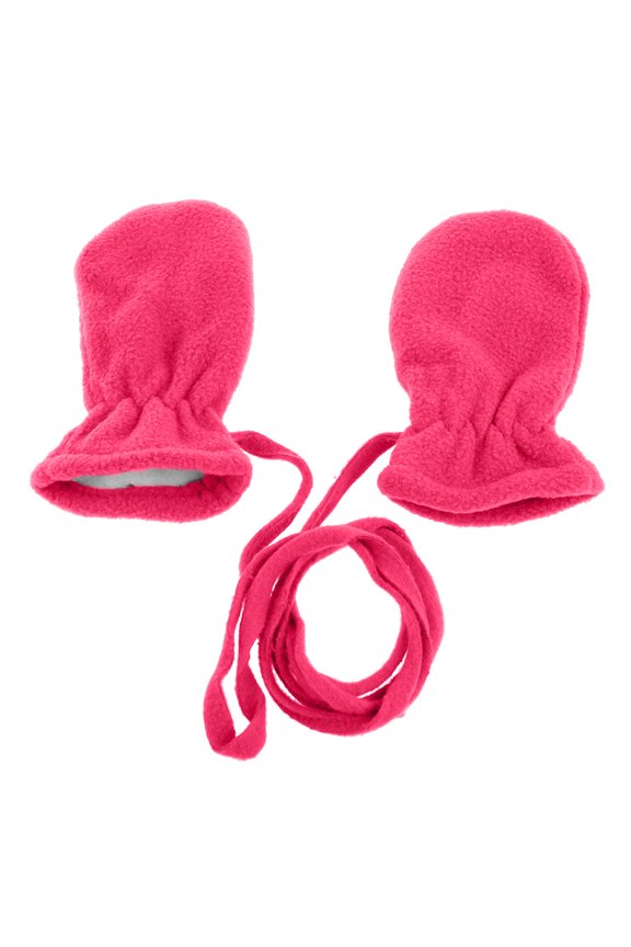 Winter Plush Kids Lined Gloves Fleece Gloves with String Full Finger Mittens Winter Warm Mittens for Outdoor