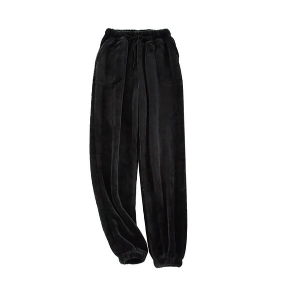 Winter Plush Pajama for Men Warm Fuzzy Fleece Sherpa Flannel Sleepwear Casual Fashion Comfy Bottoms Lounge Wear Pants