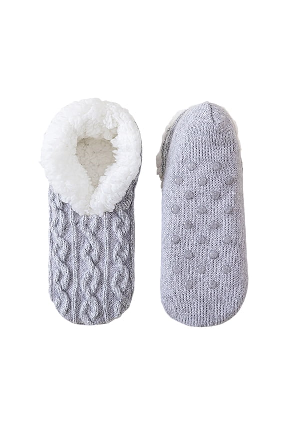Winter Plush Slipper Socks for Women Non-Slip Dot Grip Sole Ultra Soft Fleece Lined Cozy Home Socks for Sleeping Lounge and Cold Weather
