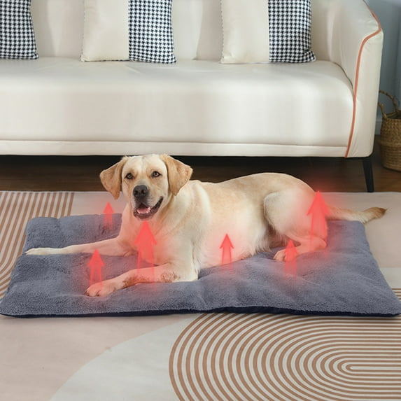 Winter Plushs Self Heating Pet Mat Three Layer Of Warm Material Filling Long Lasting Heat Lock Plastic Dots On The Bottom For Wear Resistance And Non Slip