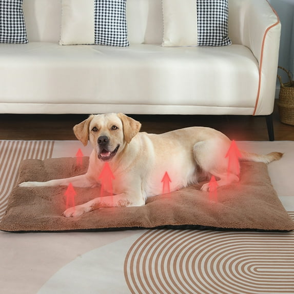 Winter Plushs Self Heating Pet Mat Three Layer Of Warm Material Filling Long Lasting Heat Lock Plastic Dots On The Bottom For Wear Resistance And Non Slip