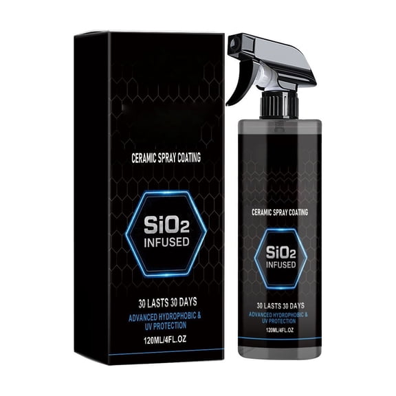 Winter Poetry Upgrade 120ml Graphene Ceramic Coating Spray, Hydrophobic Car Paint Protector, Gloss Enhancing Spray for Vehicle Surface Maintenance