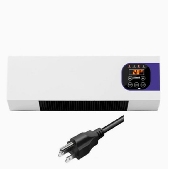 Winter Poetry Upgrade 1500W Wall Mount Heater, Remote Control Heating Fan, Dual Use Heater for Bedroom Bathroom, 110V US Plug A