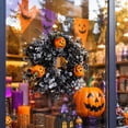 thumbnail image 1 of Winter Poetry Upgrade Black Withered Branch Halloween Wreath, Adjustable Pumpkin Front Door Wreath, Gothic Spooky Wall Hanging Ornament for Halloween Party Decor, 11.81x11.81x2.36in B, 1 of 7
