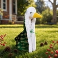 thumbnail image 1 of Winter Poetry Upgrade Christmas Gold Foil Velvet Hooded Cloak Outfit for 23in Geese, Luxury Holiday Porch Goose Costume, 1 of 7