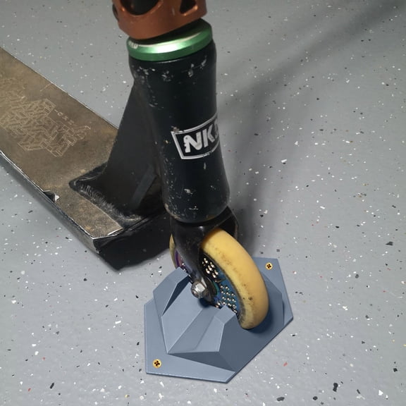 Winter Poetry Upgrade Scooter Parking Stand, Wheel Chock Holder, Non-slip Scooter Dock for 3.94-4.72in Wheels, 7.09x4.53x2.09in Gray