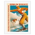 thumbnail image 1 of Winter in Poland - Polen Pologne (Poland) - Vintage Travel Poster by Mieczysław Rózański & R. Wyłcan c.1935 - Fine Art Rolled Canvas Print 20in x 26in, 1 of 4