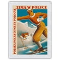 thumbnail image 1 of Winter in Poland - Polen Pologne (Poland) - Vintage Travel Poster by Mieczysław Rózański & R. Wyłcan c.1935 - Japanese Unryu Rice Paper Art Print (Unframed) 12 x 16 in, 1 of 4