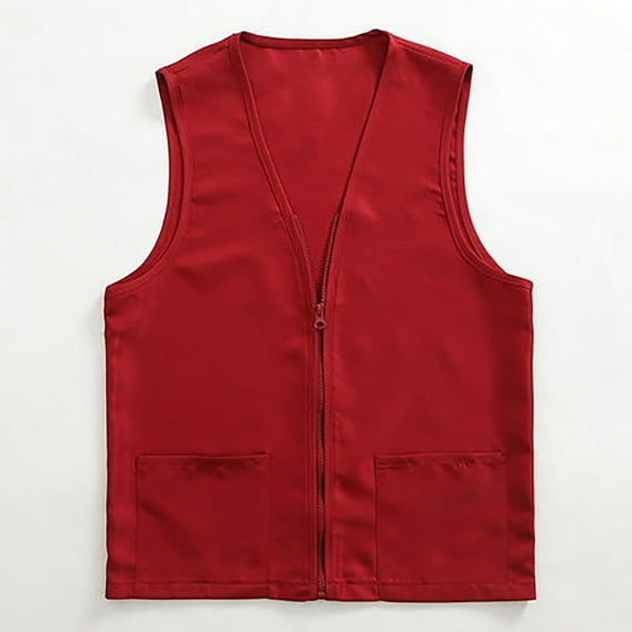 Sanbonepd Womens Jacket Solid Color Sleeveless Coat All Season Workwear Vest