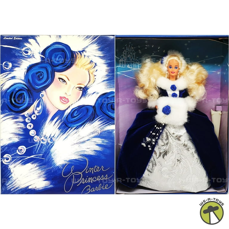 barbie doll winter dress Black dress for barbie dolls with fur The Doll Tailor