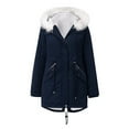 thumbnail image 1 of Baikeli Winter Puffer Coats for Women Plus Size Thick Jackets Padded Warm Outerwear Fashion Lined Hooded Zipper Parkas Jacket, 1 of 4