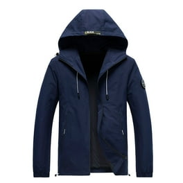 Winter Puffer Jacket Black Men s Casual Jacket Zip Up Lightweight Sportswear Windbreaker Winter Jackets for Men Walmart