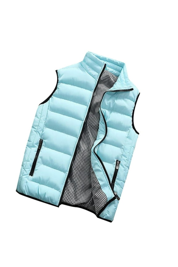 Winter Puffer Vest For Men,LightweightMen Autumn Winter Coat Padded Cotton Vest Warm Hooded Thick Vest Tops Jacket