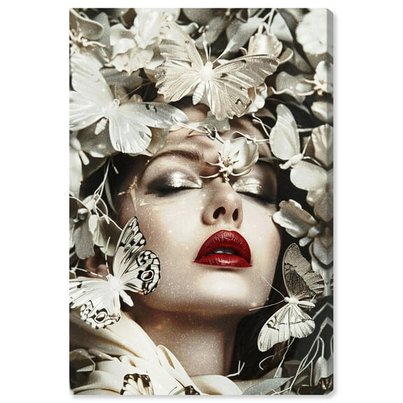 Winter Queen Canvas Floral Collage Wall Art by Art Remedy, Gallery Wrapped, 36" x 54"