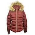 thumbnail image 1 of Winter Quilted Puffer Coat for Women Fleece Lined Warm Jacket with Removable Faux Fur Hood, 1 of 5