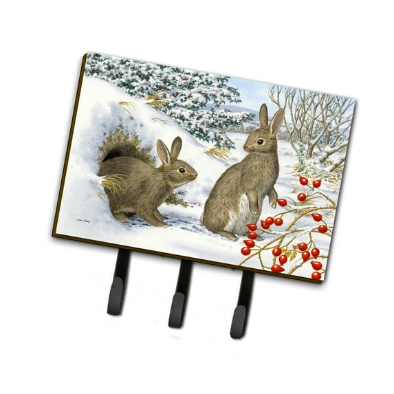 Winter Rabbits Leash or Key Holder