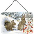 thumbnail image 1 of Winter Rabbits Wall or Door Hanging Prints, 1 of 1