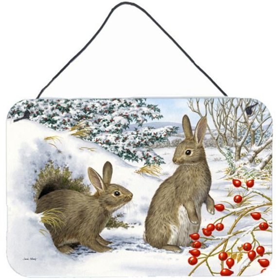 Winter Rabbits Wall or Door Hanging Prints