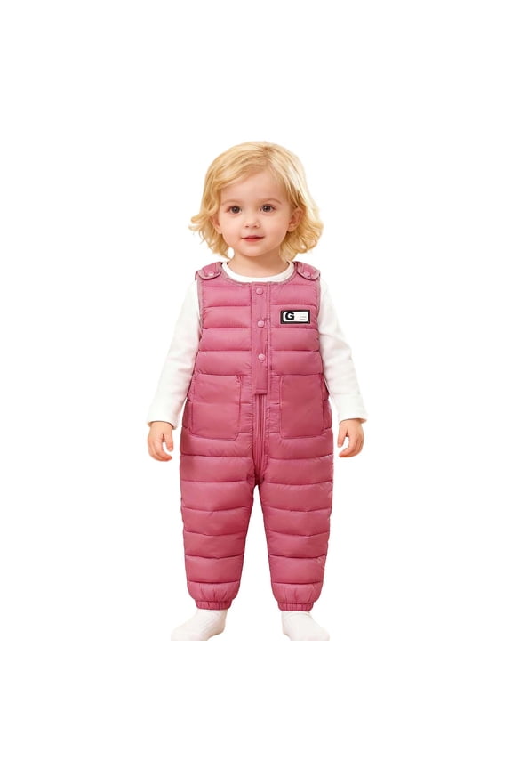 Winter-Ready Insulated Pants with Detachable Suspenders for Cold-Weather Outdoor Activities, Thermal-Lined Trousers for Active Kids, Comfy and Warm Snow-Ready Pants