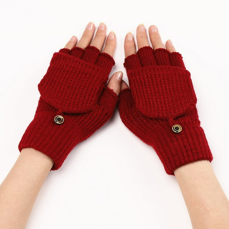 Red cheap wool gloves