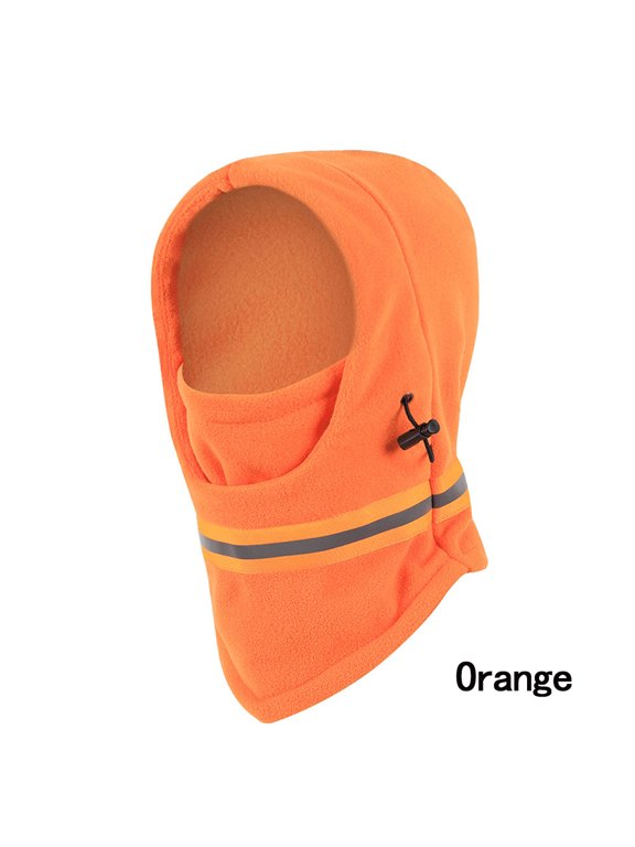 Winter Reflective Balaclava Thermal Fleece Ski Balaclava Full Face Cover Hat Adjustable High Visibility Windproof for Men Women