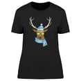 thumbnail image 1 of Winter Reindeer Cartoon T-Shirt Men -Image by Shutterstock, Male Large, 1 of 2