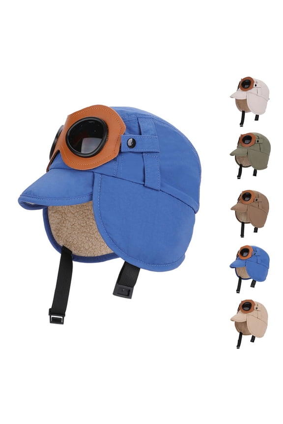 Winter Retro Lei Feng Hat Fleece Lined Ear Warmer Ski Motorcycle Cap Army Green