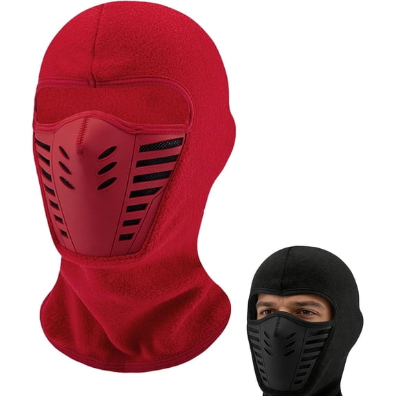 Winter Rider Balaclava Face Mask – Thickened Thermal Windproof Anti-Pollution Full Face Warm Gear Fleece Lined Full Face Mask for Glasses