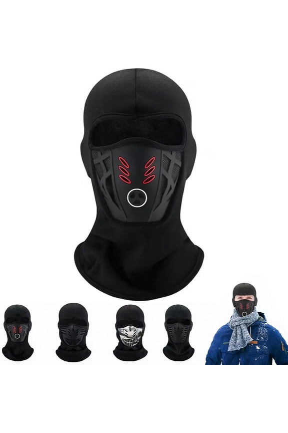 Winter Rider Warm Anti-Haze Balaclava, Thickened Windproof Thermal Full Face Mask for Cold Weather