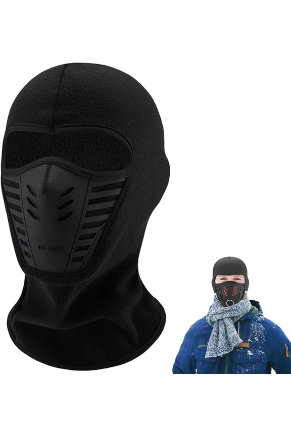 Winter Rider Warm Anti-Haze Full Face Mask, Glasses No Longer Fog Up, Full Face & Neck Windproof for Sport Cover with Neck Protection