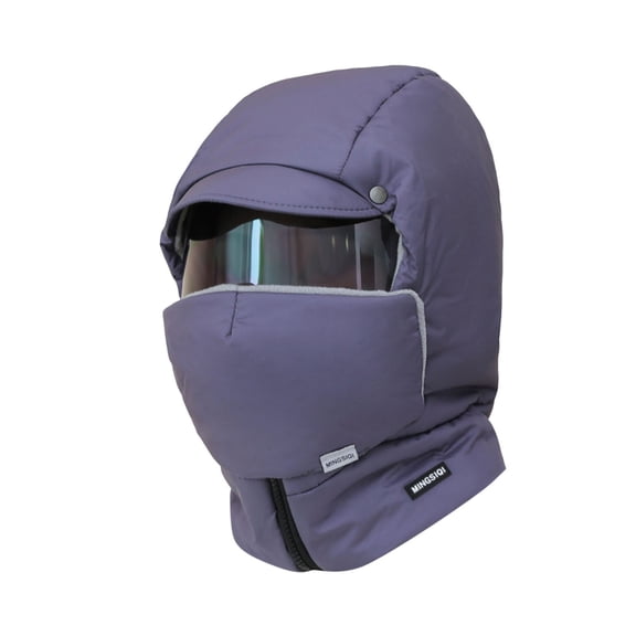 Winter Riding Mask, Acrylic Fiber Windproof Balaclava with Goggles, Full Cover Thermal Hat for Skiing, Cycling, Camping, and Outdoor Sports