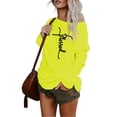 thumbnail image 1 of Winter Rollback! HWRETIE Women Sweater,Women Fashion O-neck 3D Printing Pullover Easy Long Sleeves Shirt Womens Tops,Rollbacks /Green 4(S), 1 of 6