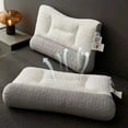 thumbnail image 1 of LoyisVidion Ergonomic Latex Pillow with Contoured Neck Support Reverse Traction Pillow Pillow For Cervical Protection and Sleep Aid Pillow Core Pair Of Household Dormitory Pillows, 1 of 9