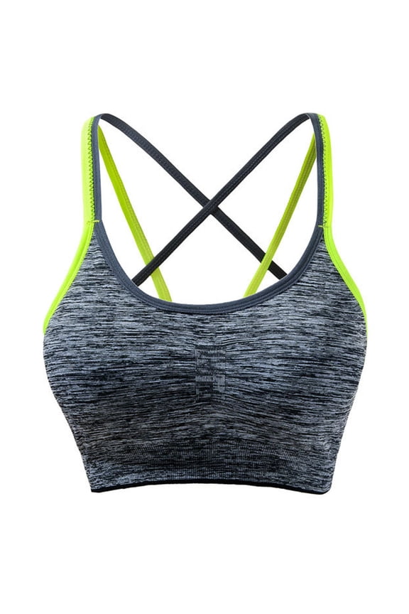 Lulshou Detachable Padding Sports Bra for Yoga - Women's Removable Padded Sports Bras Lingerie Support Workout Yoga Bra Wireless High-Support Yoga Sports Bra
