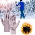 thumbnail image 1 of Winter Running Gloves Screen Lightweight Thermal Warm Mittens Waterproof Cold Weather Thin Glove Black Outdoor Men Women For Work Outdoor Sports Cycling Bike Motorcy Purple L, 1 of 8