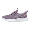 thumbnail image 1 of Winter Running Shoes for Women Warm Furry Lined Slip on Walking Shoes Lace up Fashion Sneakers Cold Weather Outdoor Athletic Shoes Light Purple Size 6, 1 of 9