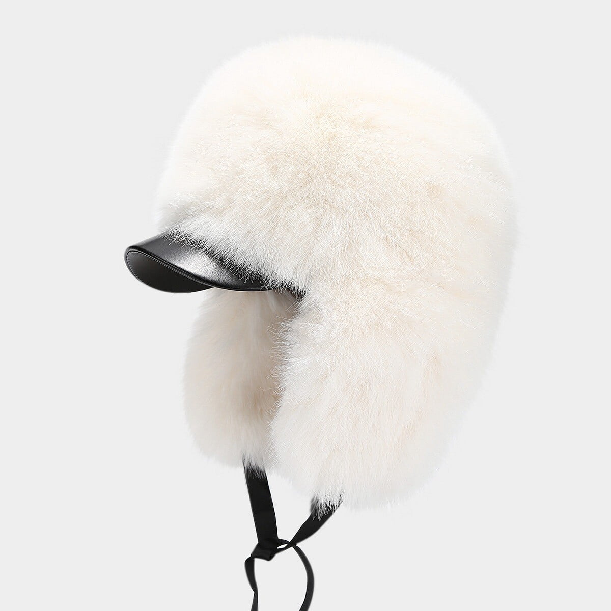 Winter Russian Trapper Hat Men Faux Fur Aviator Cap Warm Skiing Bomber Earflap