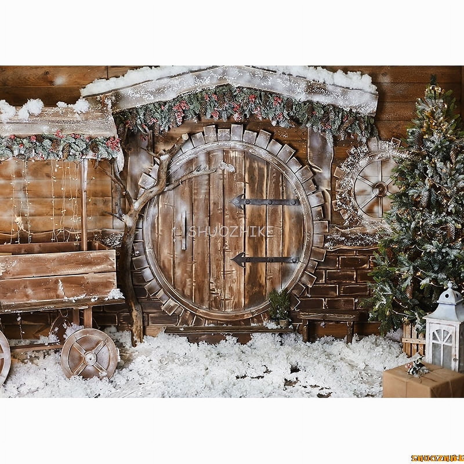 Winter Rustic Tnterior rated New Year With Artificial Snow And ...