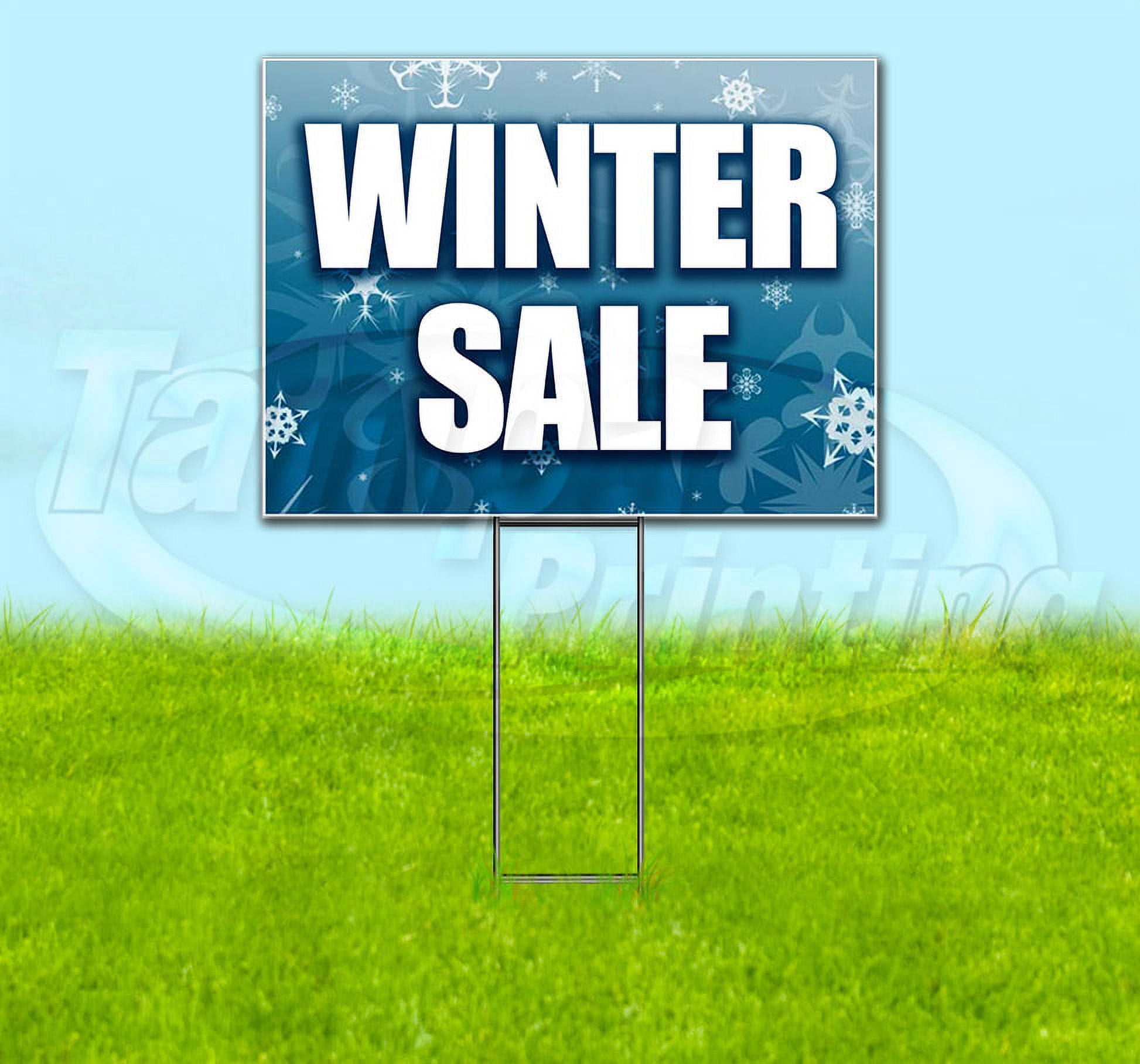 Winter Sale (18" x 24") Yard Sign, Includes Metal Step Stake