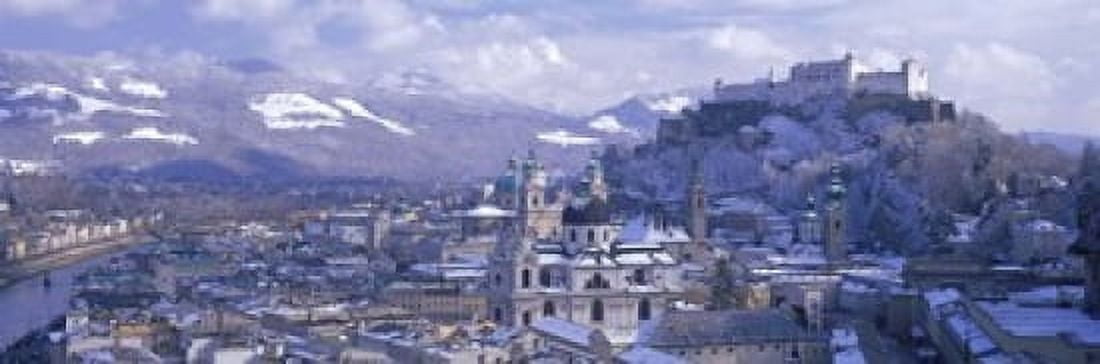 Winter Salzburg Austria Canvas Art - Panoramic Images (18 x 6)