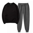 thumbnail image 1 of Winter Save Big! Kiplyki Women's Gym Sport Suit Solid Round Neck Pullover Casual Sports Pants Sports Set, 1 of 5