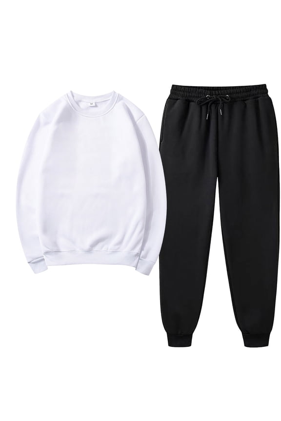 Winter Save Big! Kiplyki Women's Gym Sport Suit Solid Round Neck Pullover Casual Sports Pants Sports Set