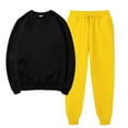 thumbnail image 1 of Winter Save Big! Kiplyki Women's Gym Sport Suit Solid Round Neck Pullover Casual Sports Pants Sports Set, 1 of 5