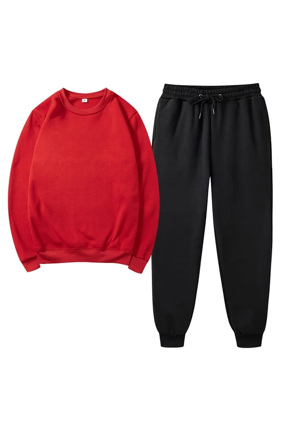 Winter Save Big! Kiplyki Women's Gym Sport Suit Solid Round Neck Pullover Casual Sports Pants Sports Set