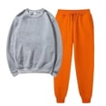 thumbnail image 1 of Winter Save Big! Kiplyki Women's Gym Sport Suit Solid Round Neck Pullover Casual Sports Pants Sports Set, 1 of 5