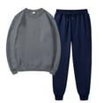 thumbnail image 1 of Winter Save Big! Kiplyki Women's Gym Sport Suit Solid Round Neck Pullover Casual Sports Pants Sports Set, 1 of 5